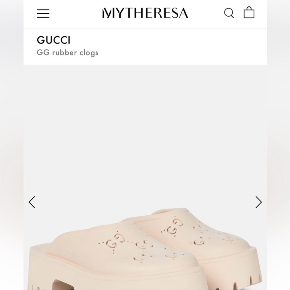 Cream gucci rubber clogs lightly worn